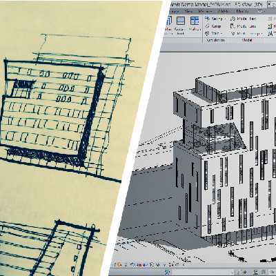 A Rough Architect Plan of a Large Building in various aspects