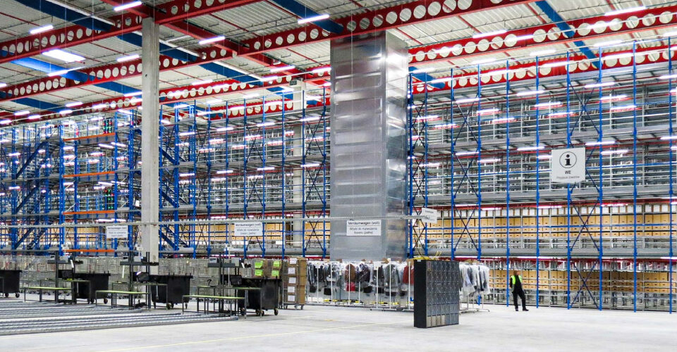 Picture showing a warehouse rack